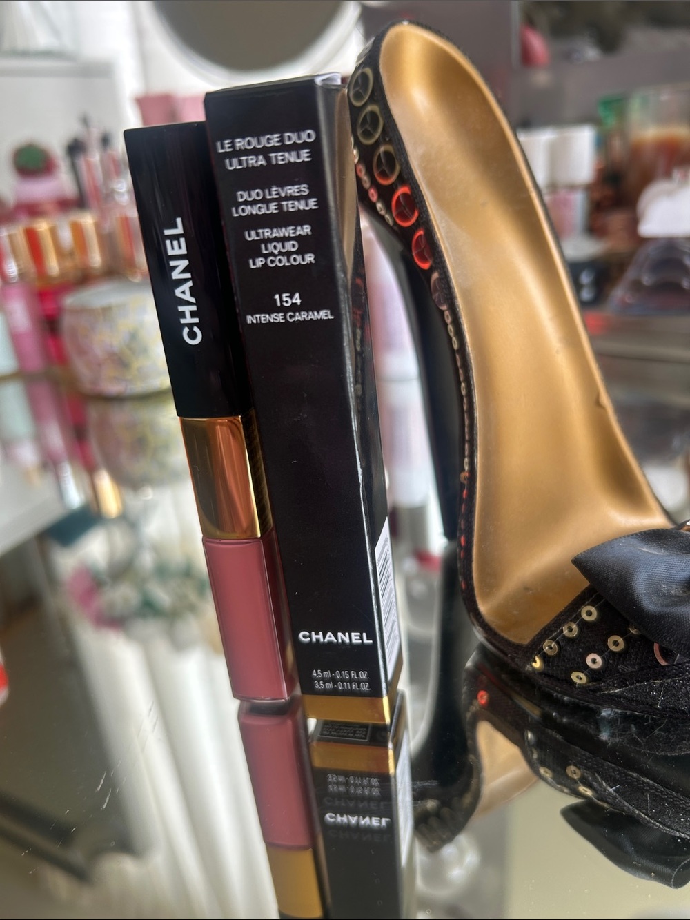 CHANEL Le Rouge Duo Ultra Tenue Liquid Lip Colour - Intense Caramel (154)